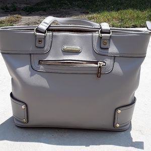 Gray Anne Klein satchel purse handbag
